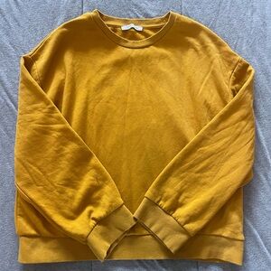 Mustard Zara Crewneck Sweatshirt Size Medium